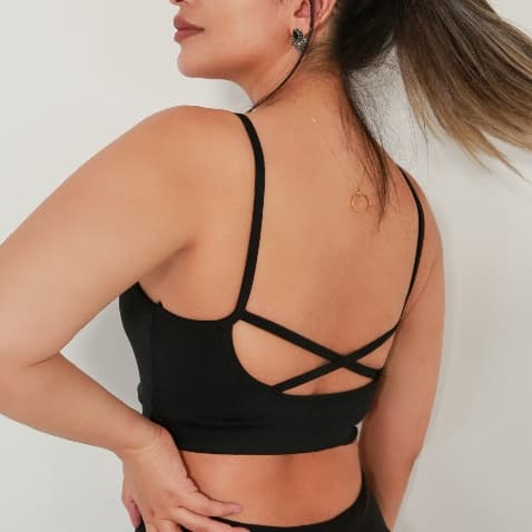 Top Academia Alcinha Fitness Com Cruzado nas Costas: Zero Transparência - Suplex Power - Costas Xis Top Fitness - Cores