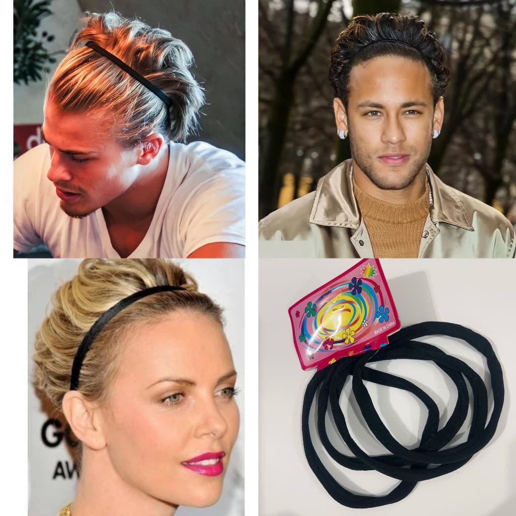 Kit 8 Faixas Tiara Para Prender O Cabelo Esportes Headband Unissex