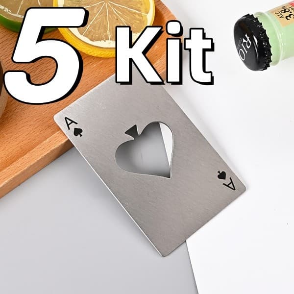 5 Unidade Abridor De Garrafa Formato Carta De Baralho De Espadas Poker Carta Baralho