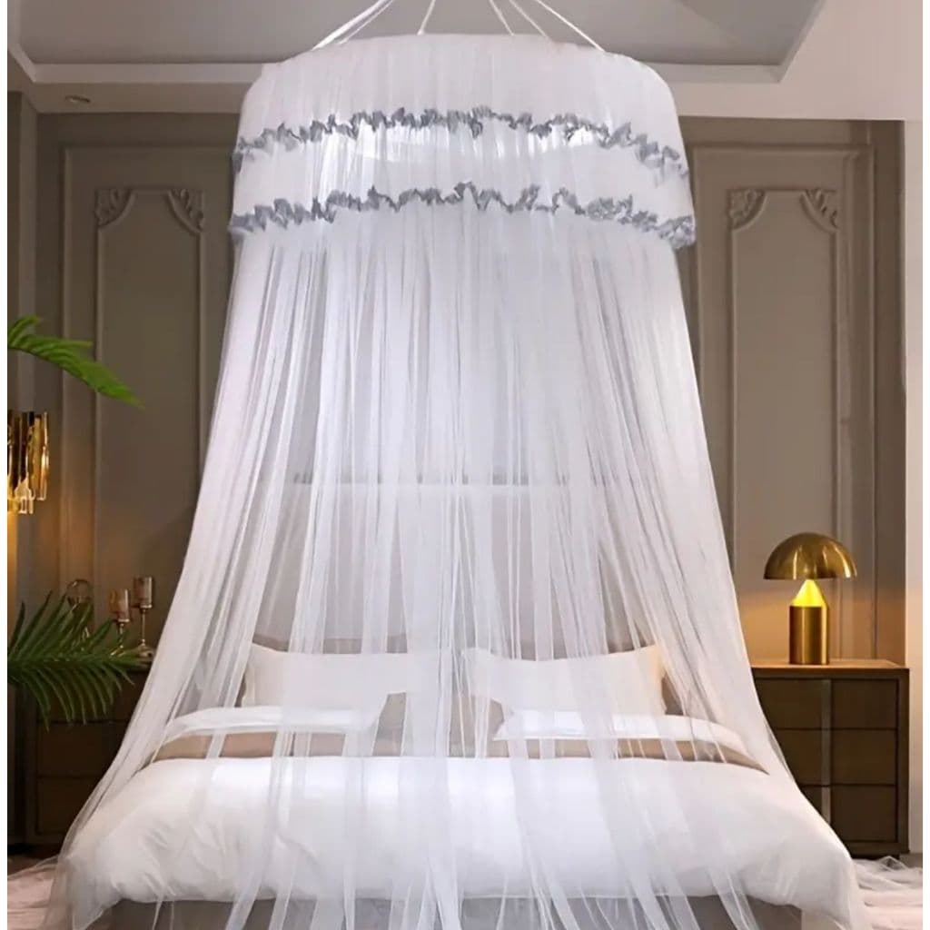 Mosquiteiro Teto Casal Gigante Box queen Super Luxuoso King Com Abertura Lat 14M