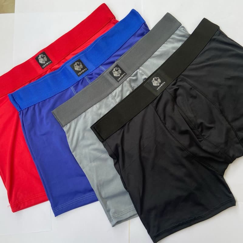 kit 3 Cuecas Boxer Masculina Lisa Box Microfibra.