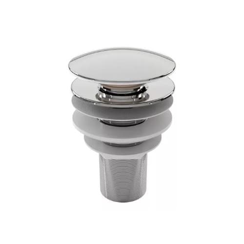 Válvula Click ABS Com Tampa Inox Para Cubas Porcelana e Vidro - Ralo click para cuba