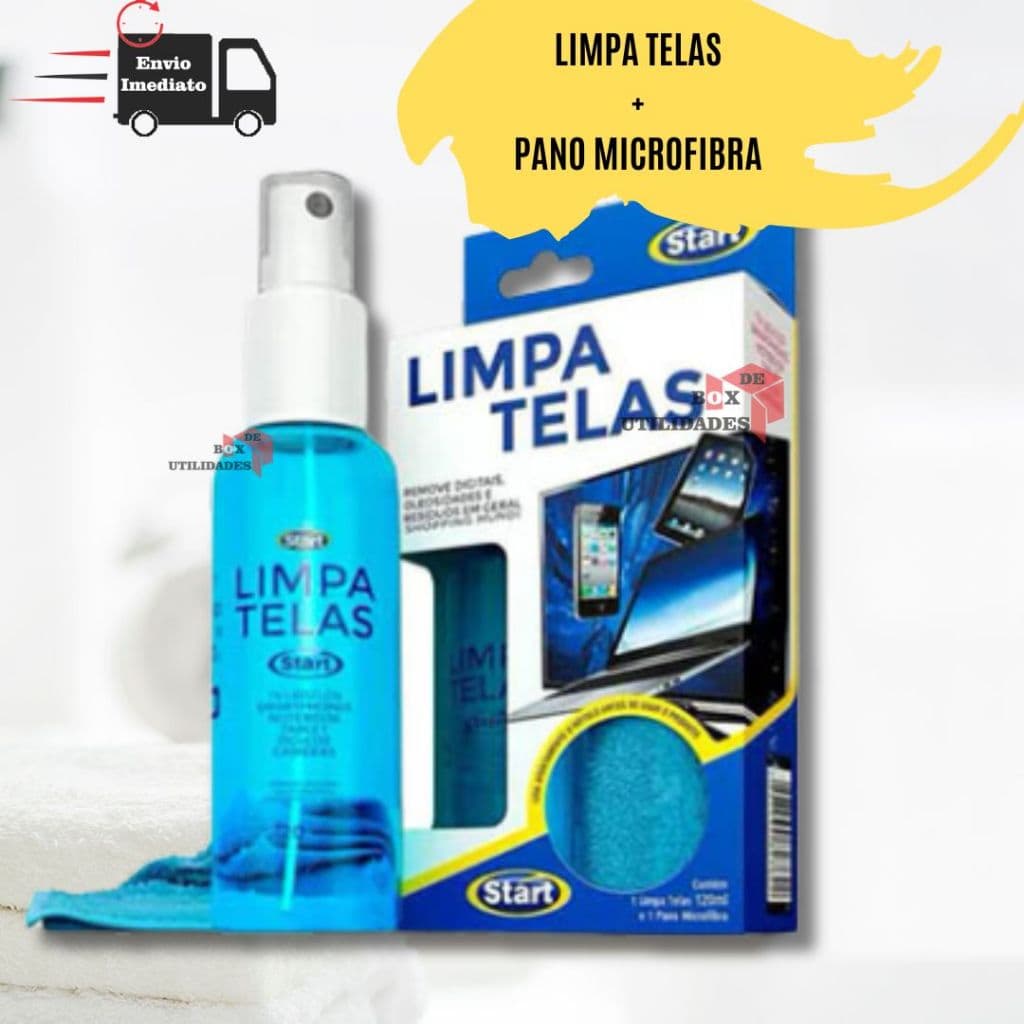 Limpa Telas Start 120ml Com Pano Microfibra