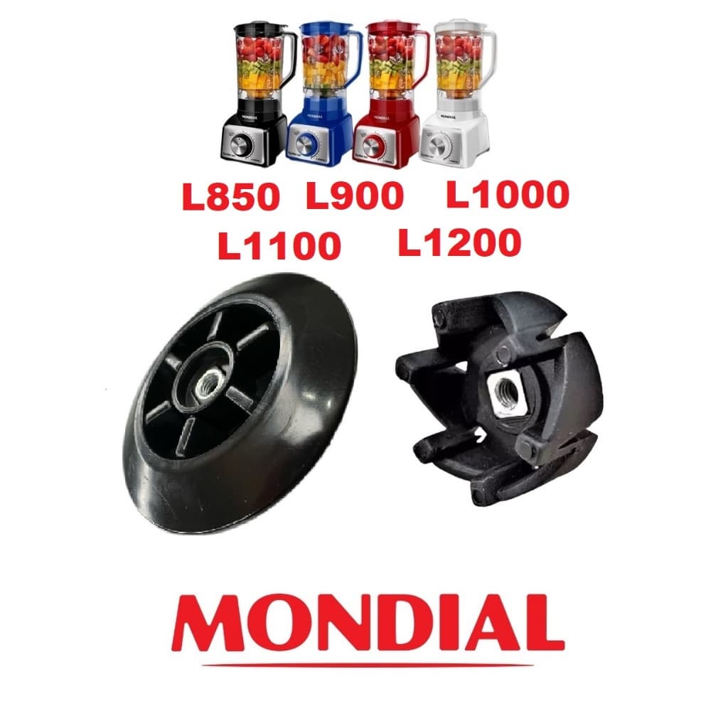Arraste do Copo e Motor Liquidificador Mondial Turbo L1200/L850/L900/L1000/L1100