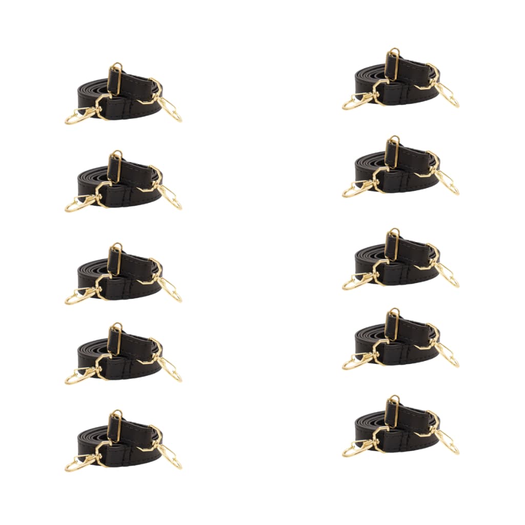 kit 10 Alças para Bolsa Feminina Sintético Dublado Cedro Ferragem Dourada Novidade