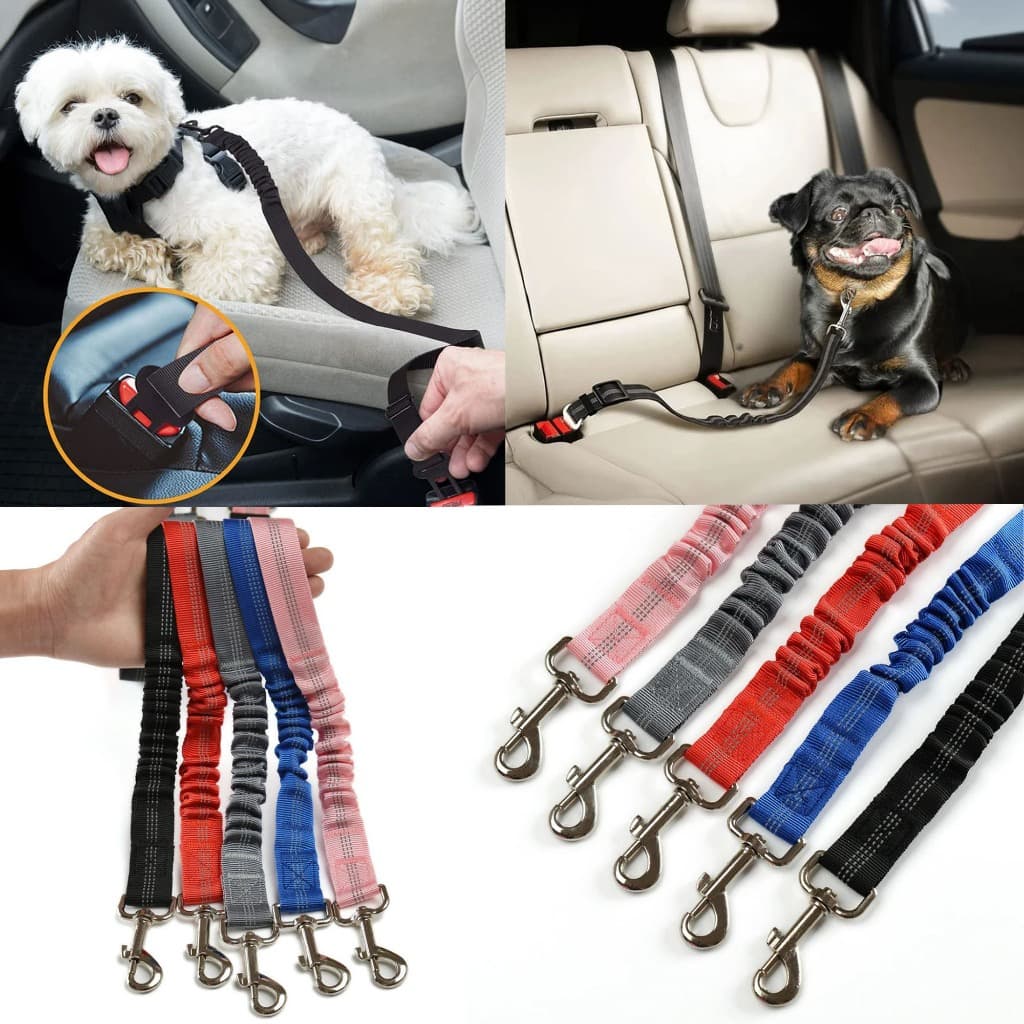 Cinto De Segurança De Carro Para Pet Ajustável Com Amortecedor Cachorro Gato Segurança Viagem LR-0220