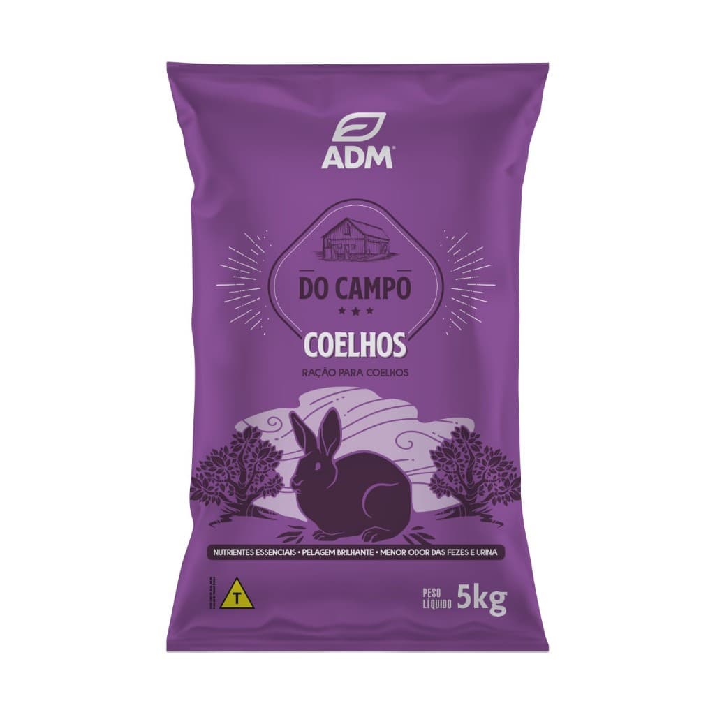 Ração Natural Adm Presence Para Coelhos Reduz Odor De Fezes 5kg