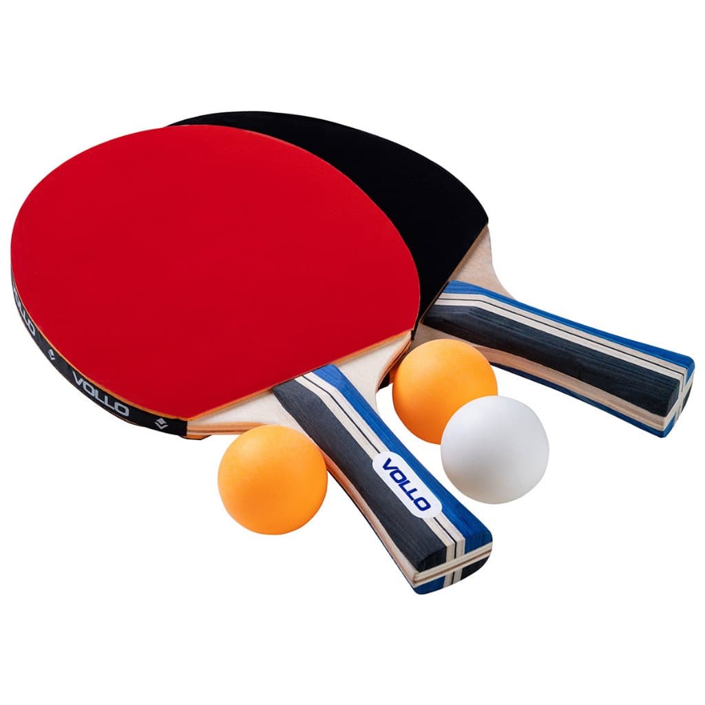 Kit Tênis de Mesa Oficial 2 Raquetes e 3 Bolas 2 Estrelas Padrão Internacional ITTF Vollo Ping Pong