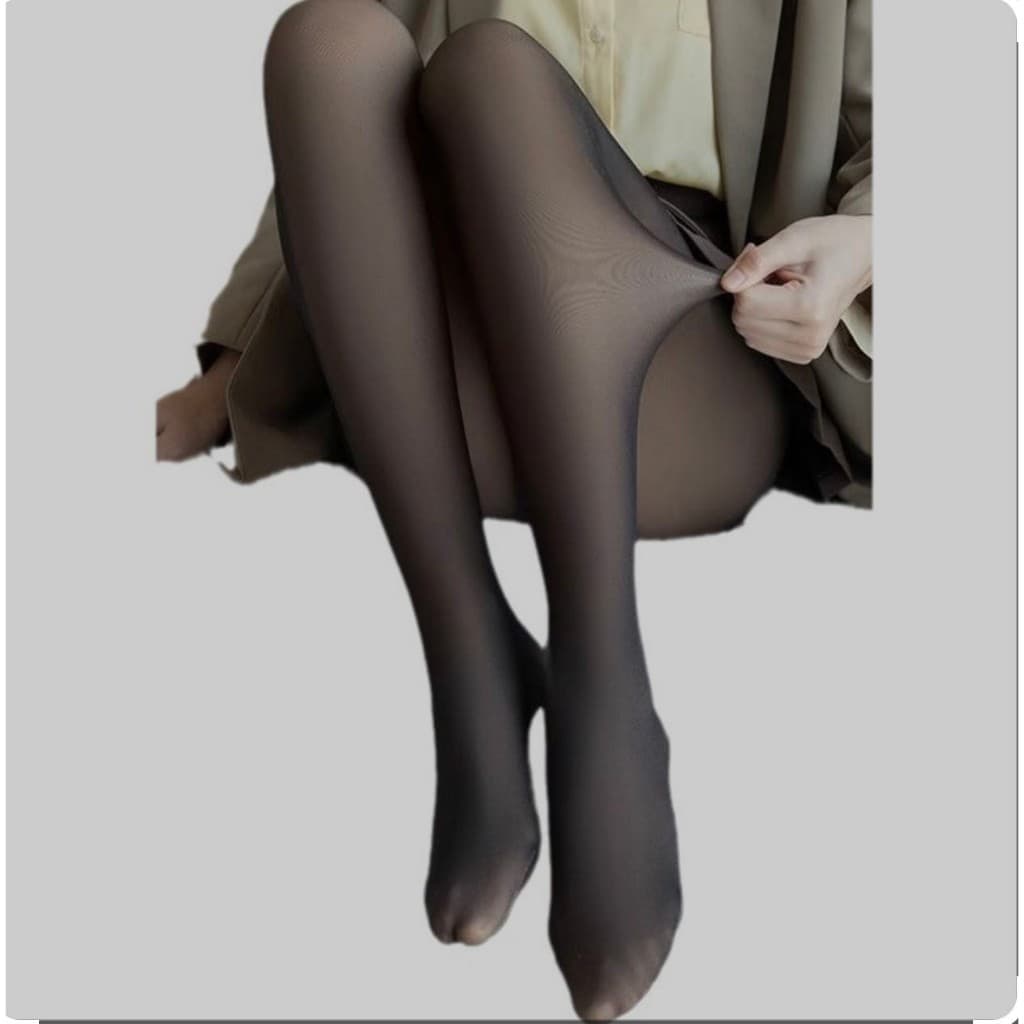 Meia-Calça mulheres Translusida termicaFeminina Quente super Elástica fio40 Com pe  Inveno