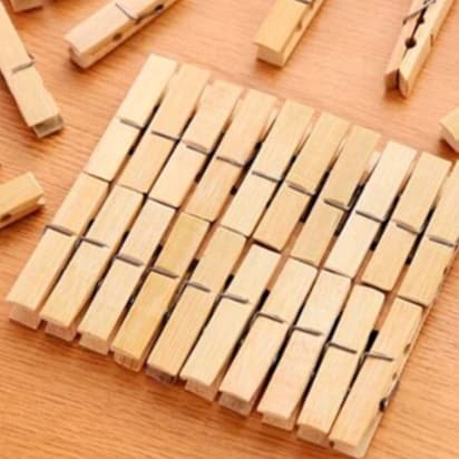 Kit Prendedor Pregador De Bambu Pacote Com 60/100/200 Prendedores Prendedores Pregadores De Roupas