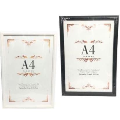 Quadro Porta Diploma A4, Certificados e Retratos com Moldura Moderna – Pendurar ou Mesa