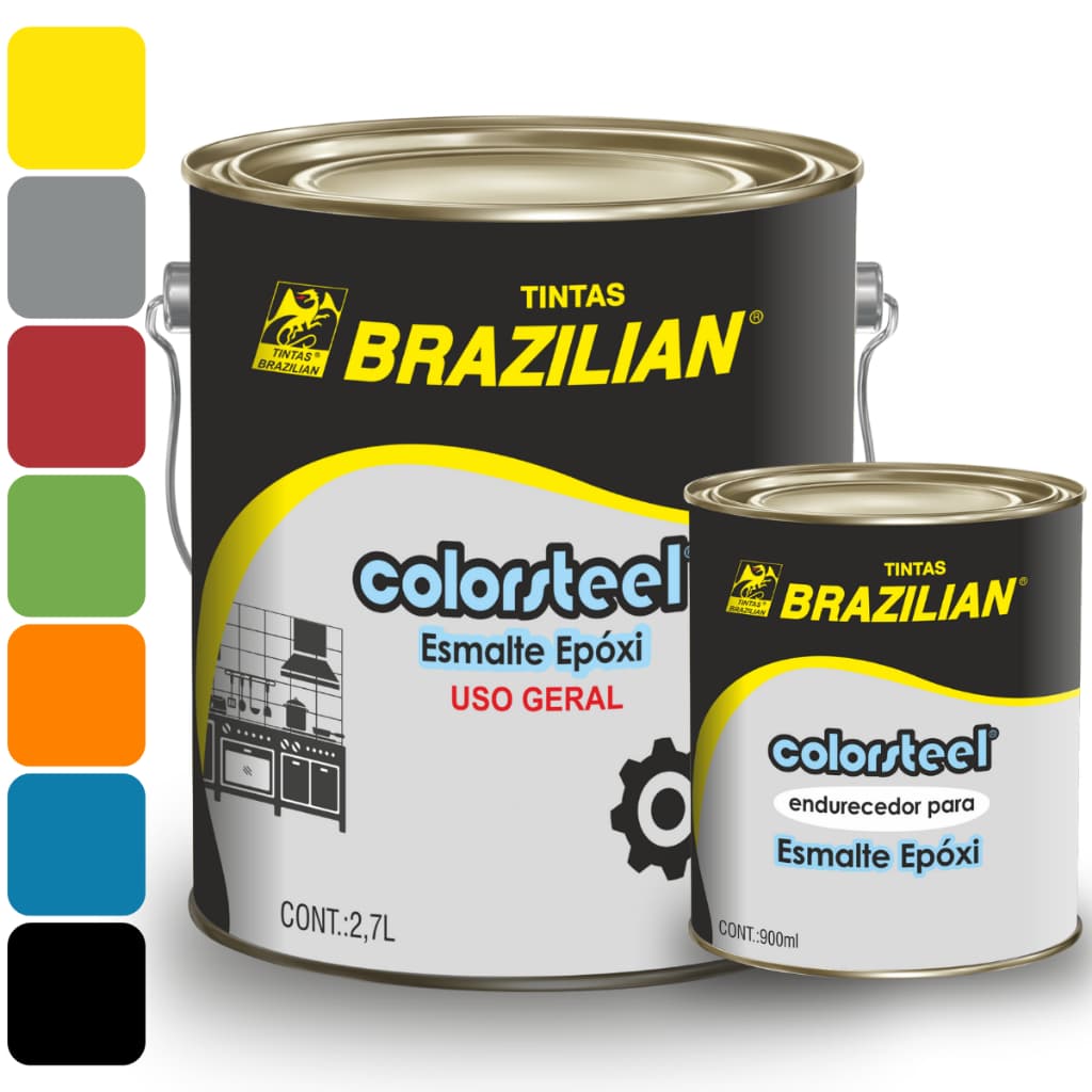 Tinta Epóxi Brazilian Em Diversas Cores 3,6l C/ Endurecedor