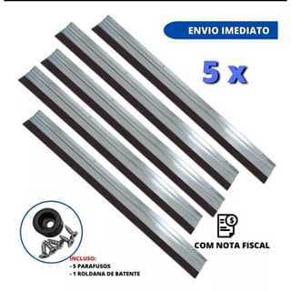 kit 5 Protetor de Porta Veda Porta Friso Veda Porta Impermeável Rodo Vedante de Porta em Alumínio