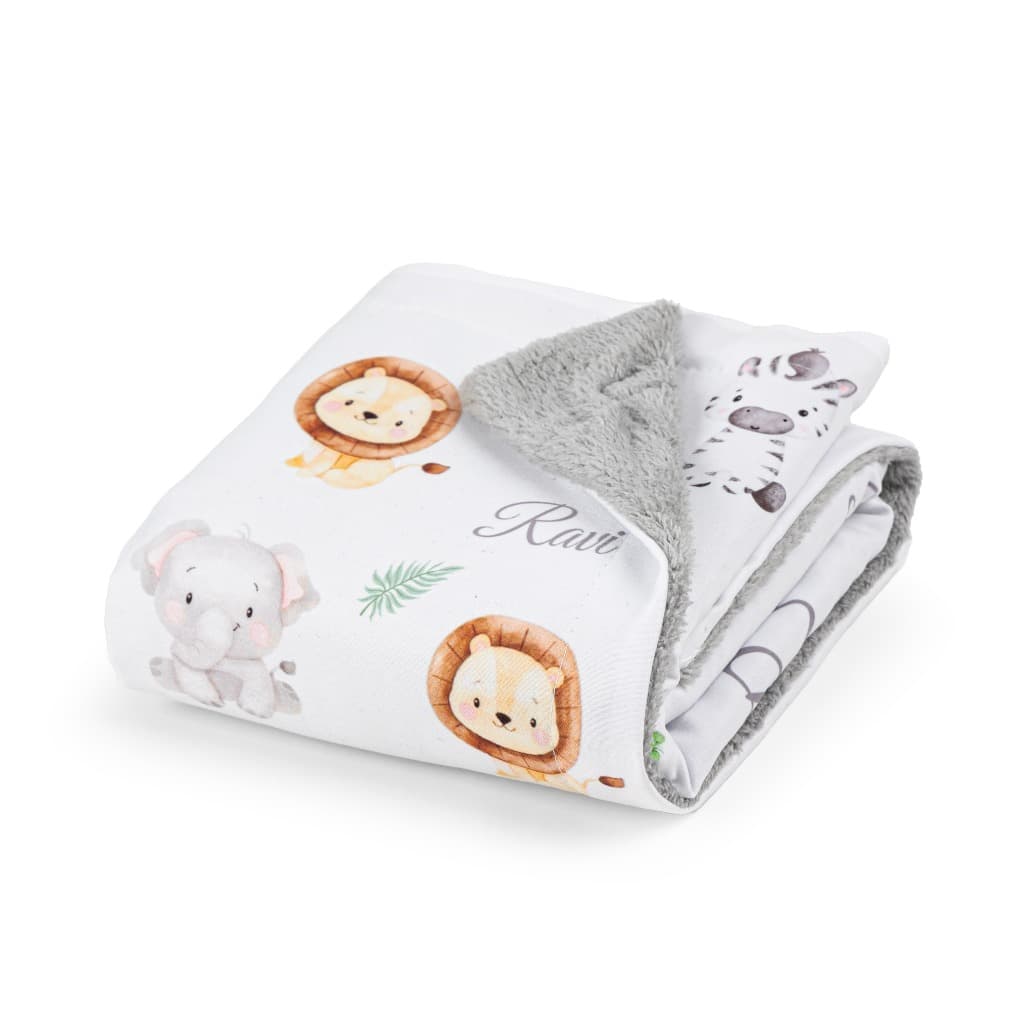 Manta Bebê Personalizada com o Nome do seu bebe  (SEM BOLINHAS NAS LATERAIS)