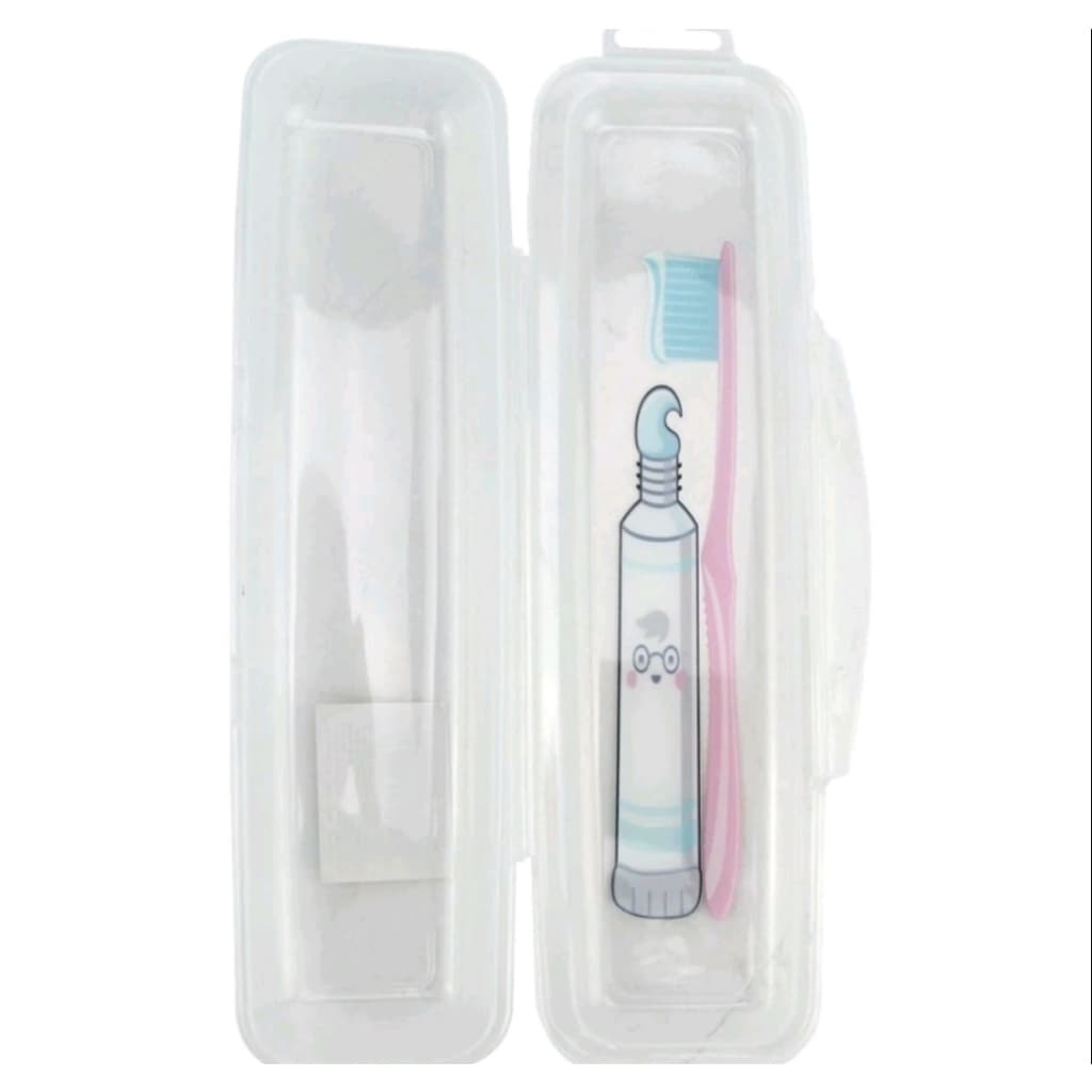 PORTA ESCOVA DE DENTES TRANSPARENTE COM TRAVA