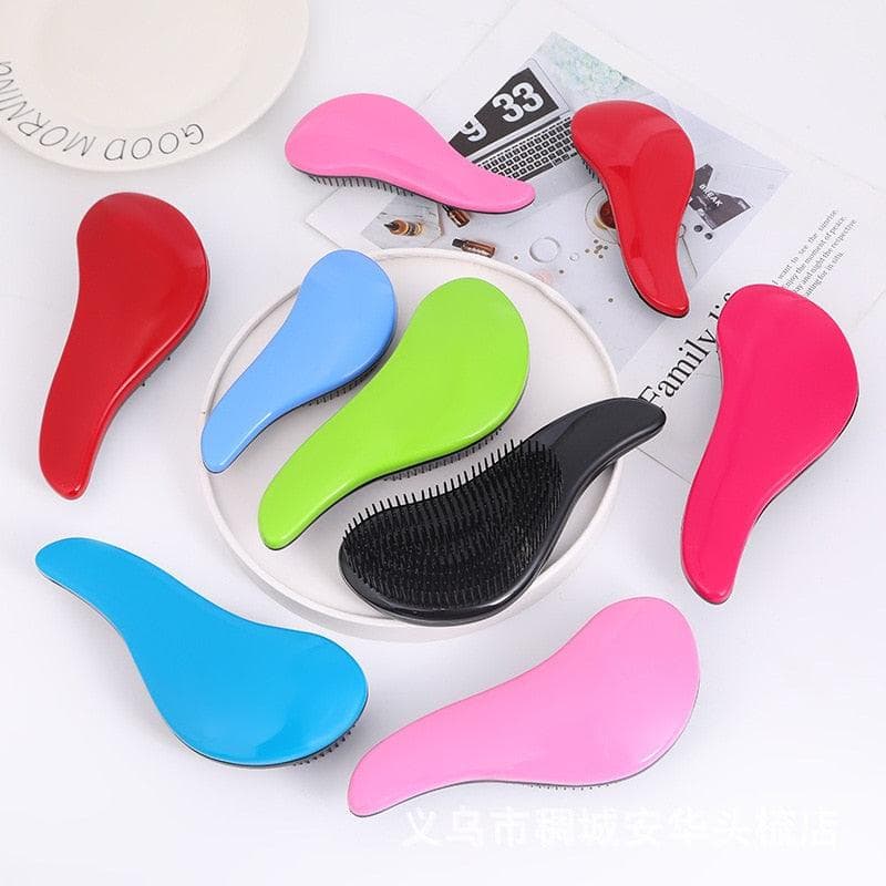 Kit com 5 Escova Mágica Para Cabelo com Cabo Para Desembaraçar Para Banho/Penteados/Instrumento de Salão