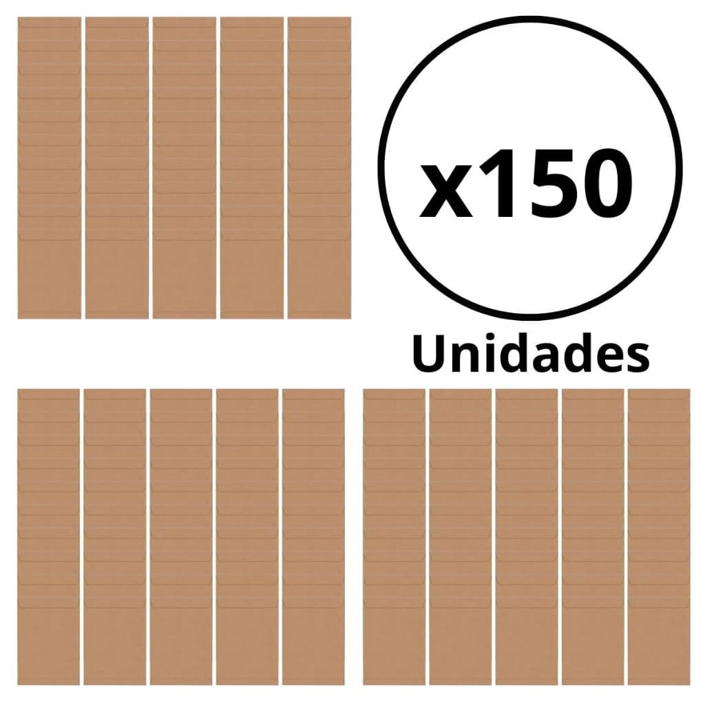 Kit Envelope Kraft Natural 80g 12,5 cm x 17,6 cm Pardo