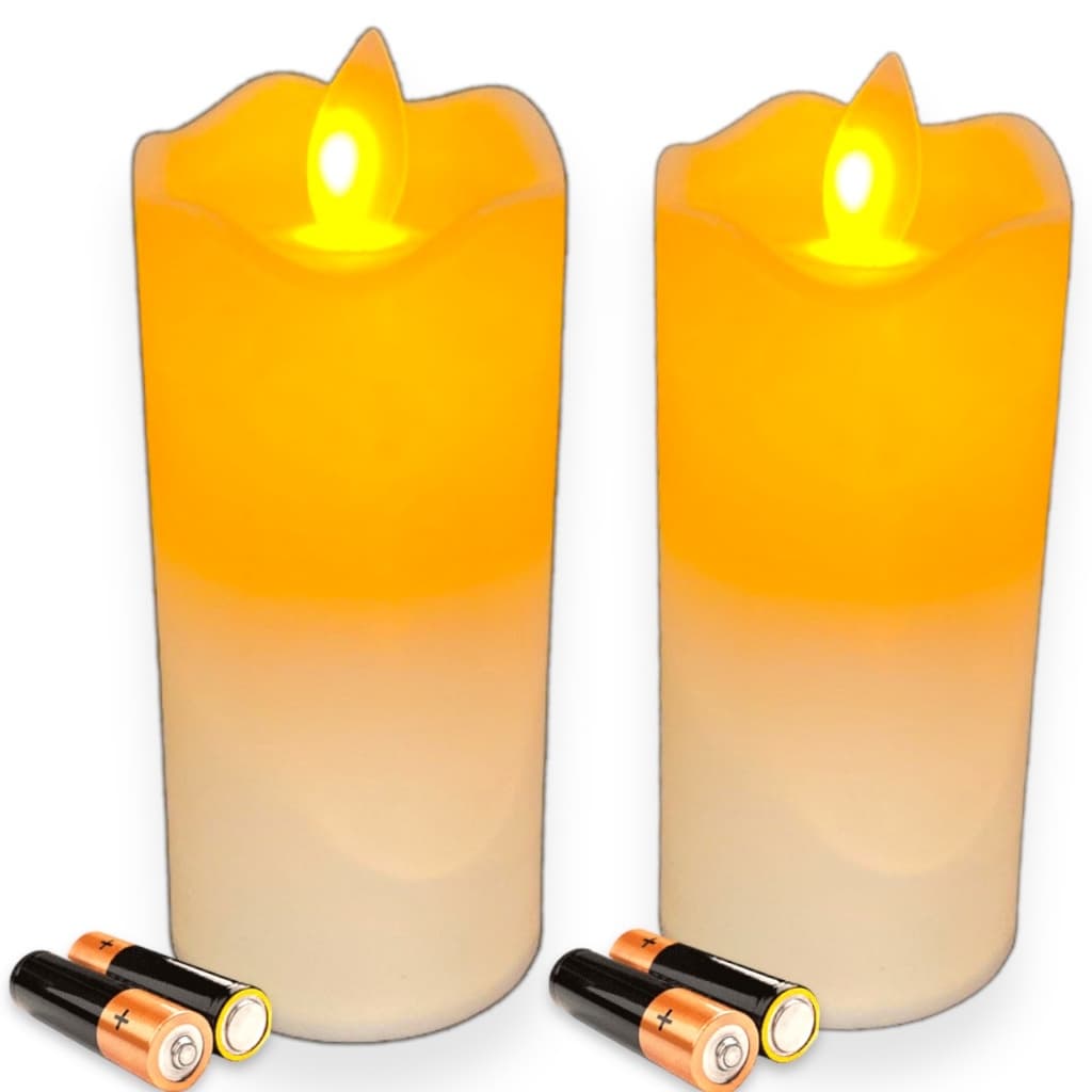Kit 2 Vela Eletrônica Chama Viva Acompanha Pilha AA