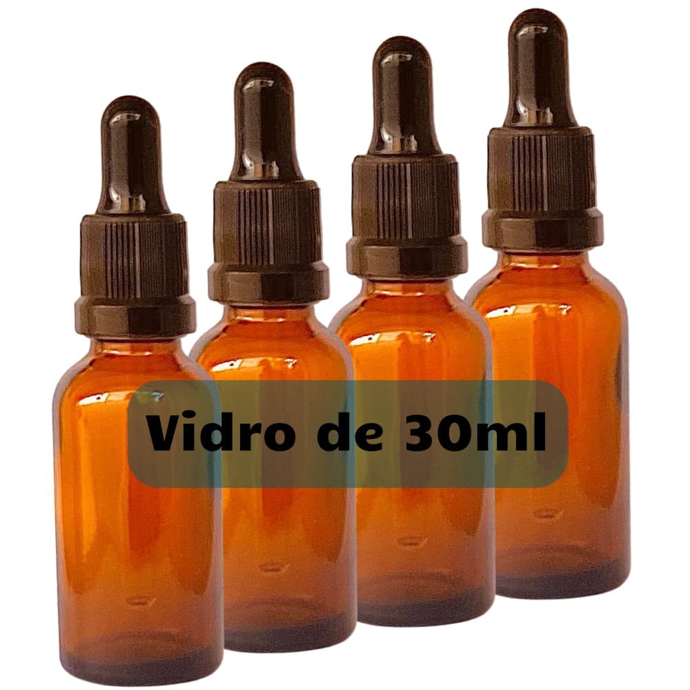 110 Frascos Conta Gotas Gotejador 30ml Vidro Âmbar Tampa Com Lacre Preta