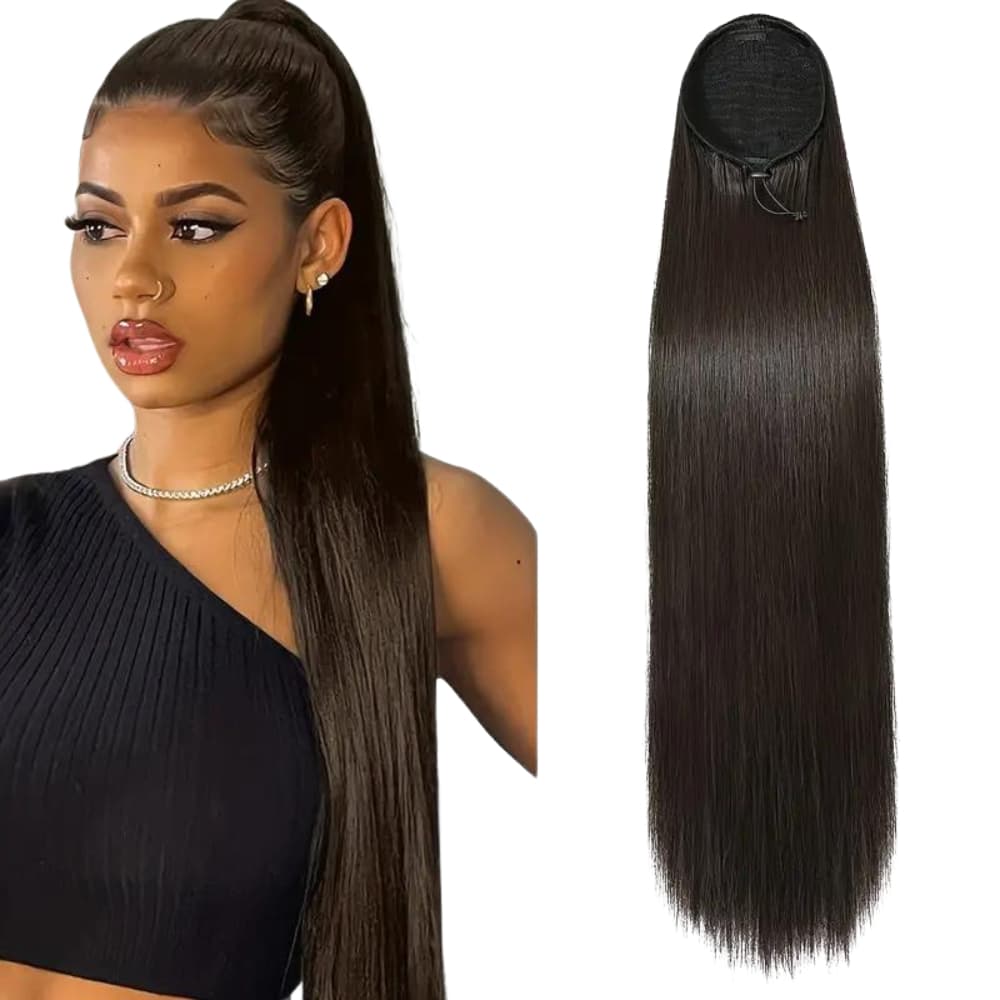 Rabo de Cavalo Telinha Liso 70 Cm Fibra Premium