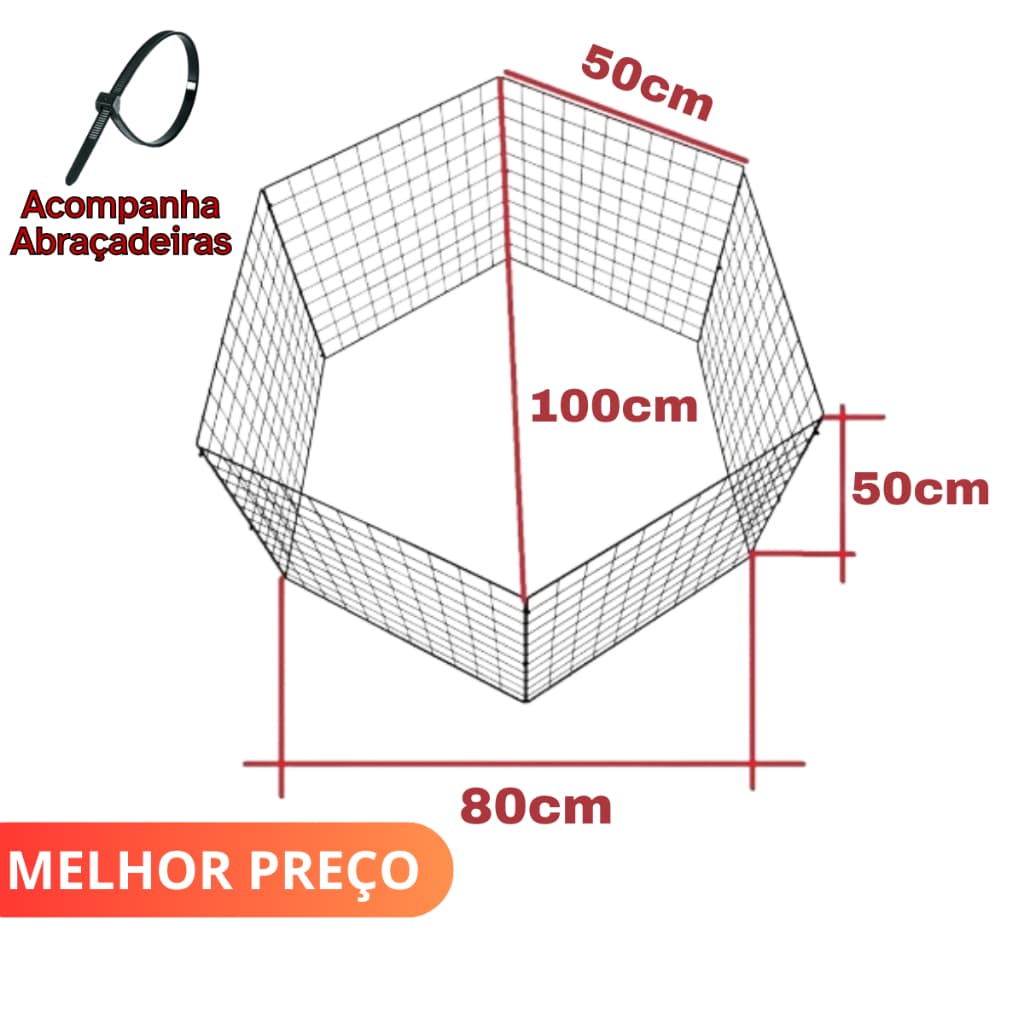 Cercado com 50cmx50cm em 6 placas Canil Garde Para Cães Cachorro Coelho