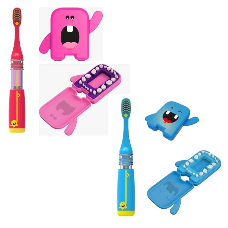 Kit Dental Album Porta Dentes de Leite + Escova com Reservatório Magic Brush