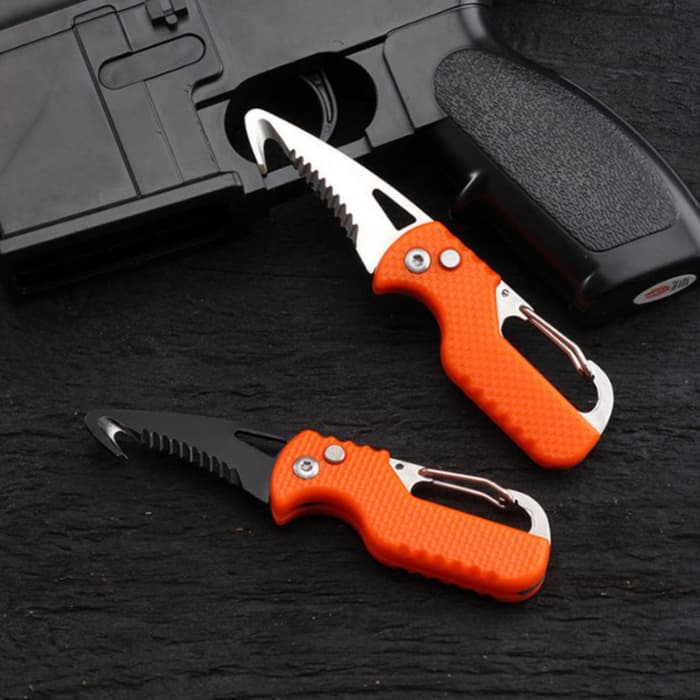 Faca De Desembalagem Multifuncional Portátil Chaveiro Gancho De Dente Serra Abridor  Pacote Expresso Mini Abridor  Caixa