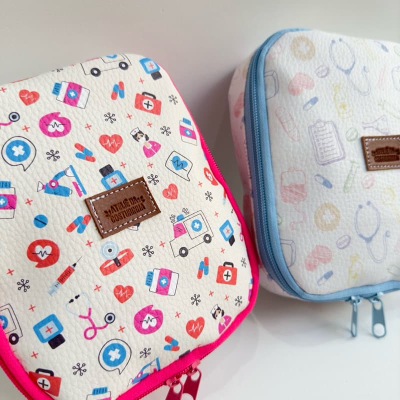 Farmacinha necessaire porta remédios necessaire organizador de bolsa, necessaire do bebê