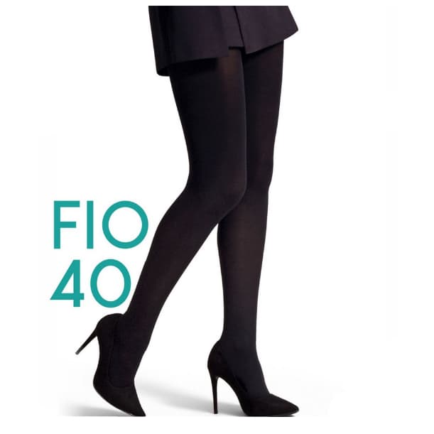 Meia-Calça Opaca Preto Fio 40 e Fio 20