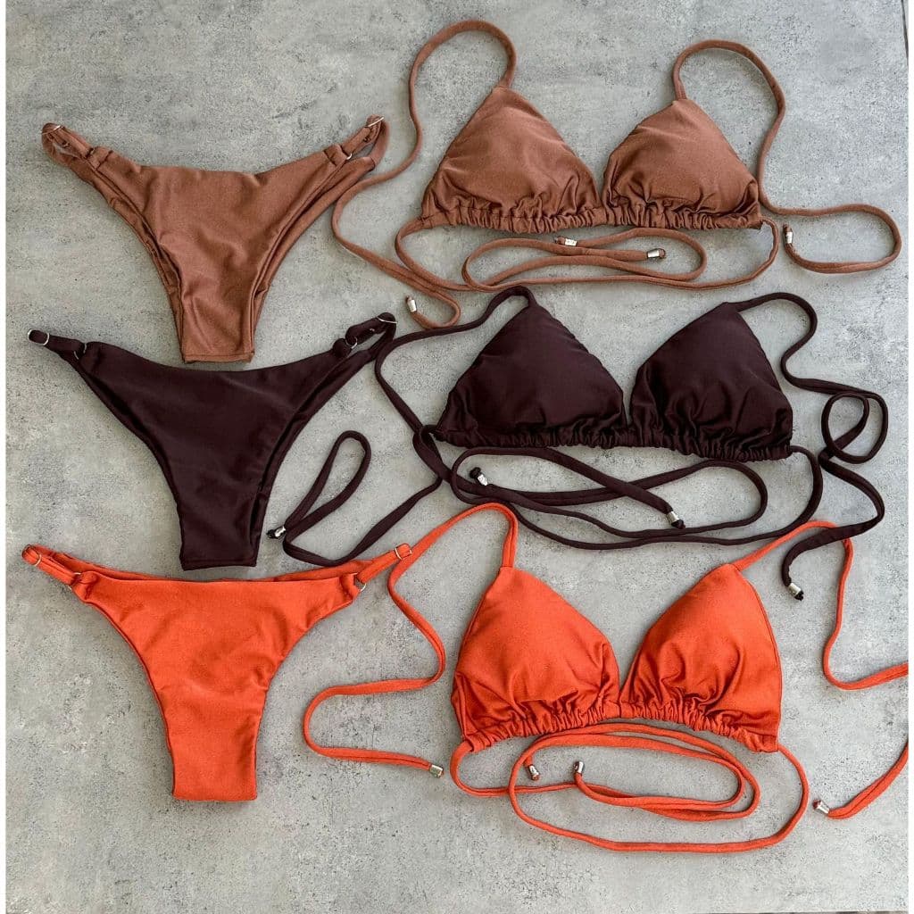 Biquíni de Fita Calcinha Com Regulagem Marquinha Cortininha Feminino Bojo Removível