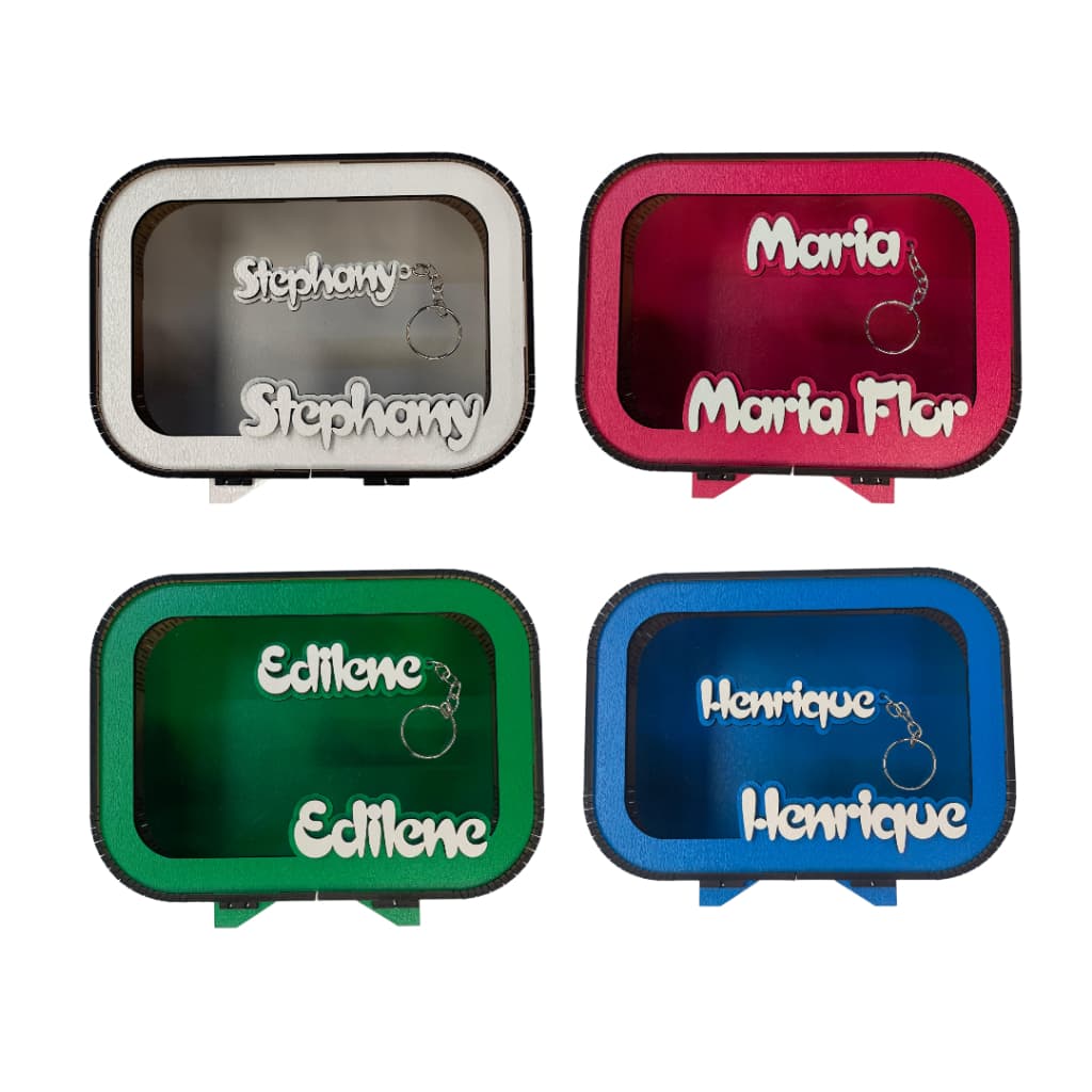 Cofre Cofrinho Personalizado de MDF + Chaveiro Personalizado