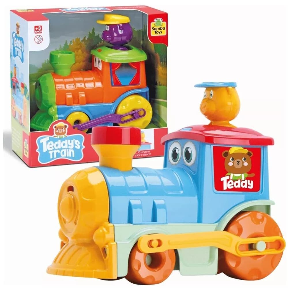 Brinquedo Infantil Trenzinho Do Teddy's Train Didático - Samba Toys - Envio Imediato -