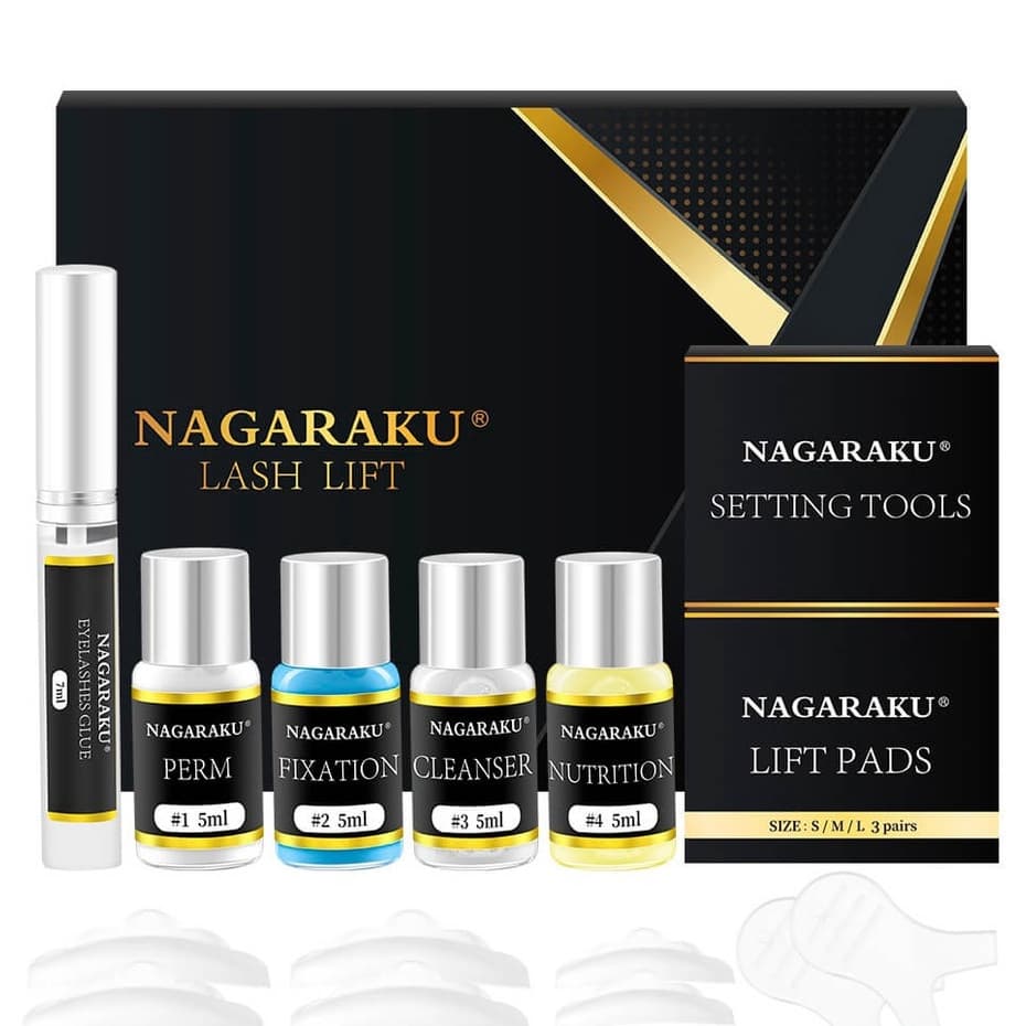Kit Lash Lifting Lift Nagaraku E Brown Lamination Para Cílios e Sobrancelhas Profissional Original