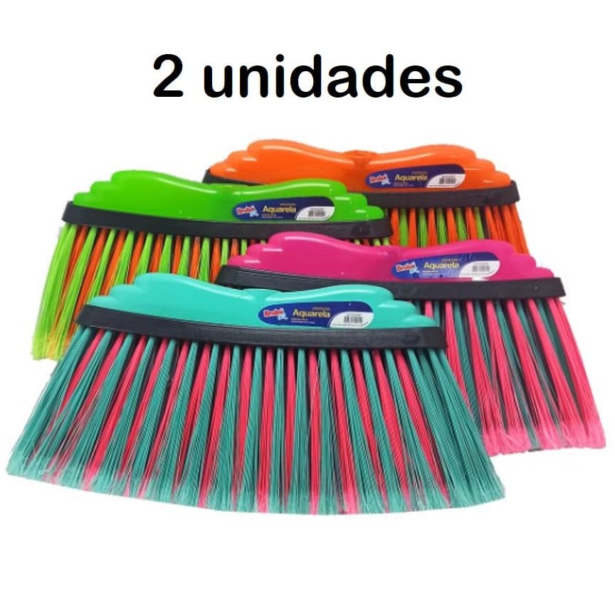 Vassoura grande 37 cm otima qualidade 2 unidades