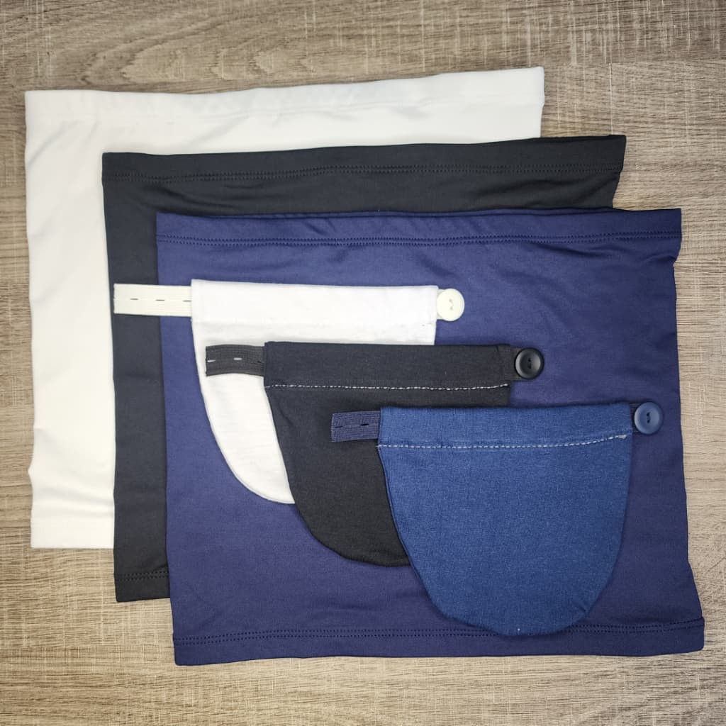 Kit com 3 faixas Gestante (Preta/Marinho/Branca)