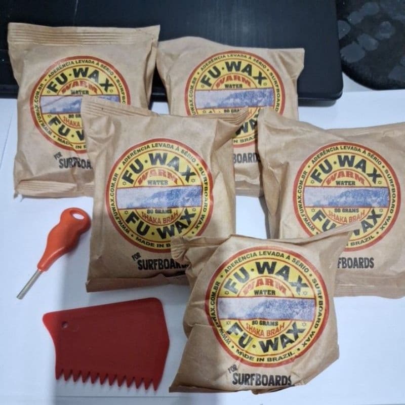5 parafinas Fu wax + chave de quila + raspador