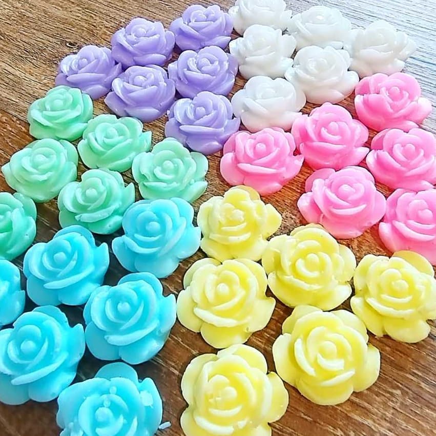 100 Mini Sabonetes Rosinhas Lembrancinhas Perfumadas - Florzinhas maes dia dos namorados casamentos