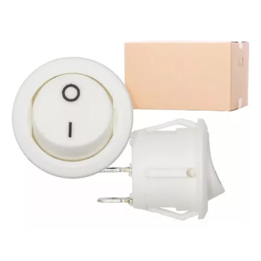 Kit 5 Peças Chave Gangorra Redonda Branca Liga/desliga