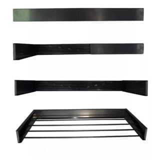 Varal Mágico Retrátil Parede 82 cm 5 Varetas Preto