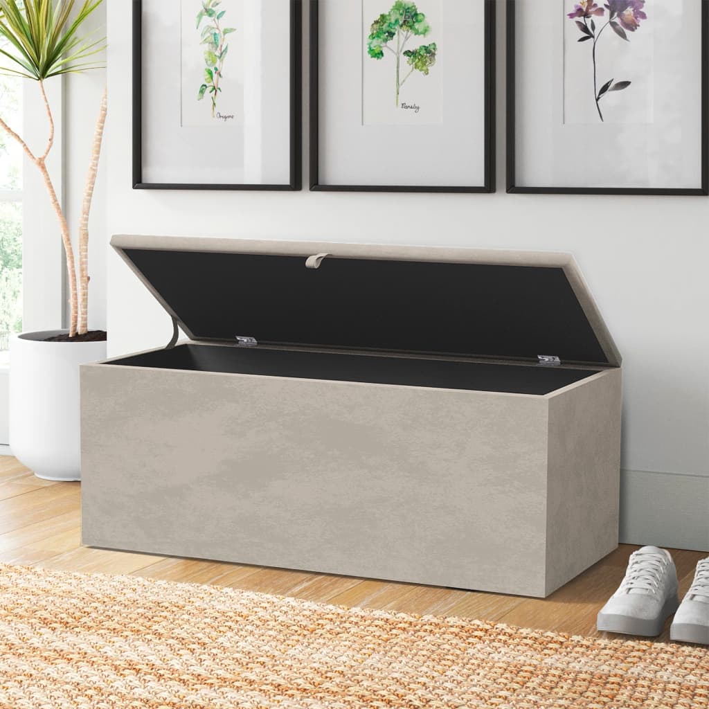 Baú Grande Retangular em Veludo 90x40x44cm - Várias Cores