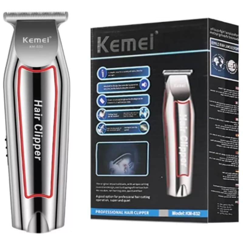 Maquina Acabamento Kemei Km-032 Cor Prateado 110V/220V Aparador de pelos Máquina de Acabamento KM032