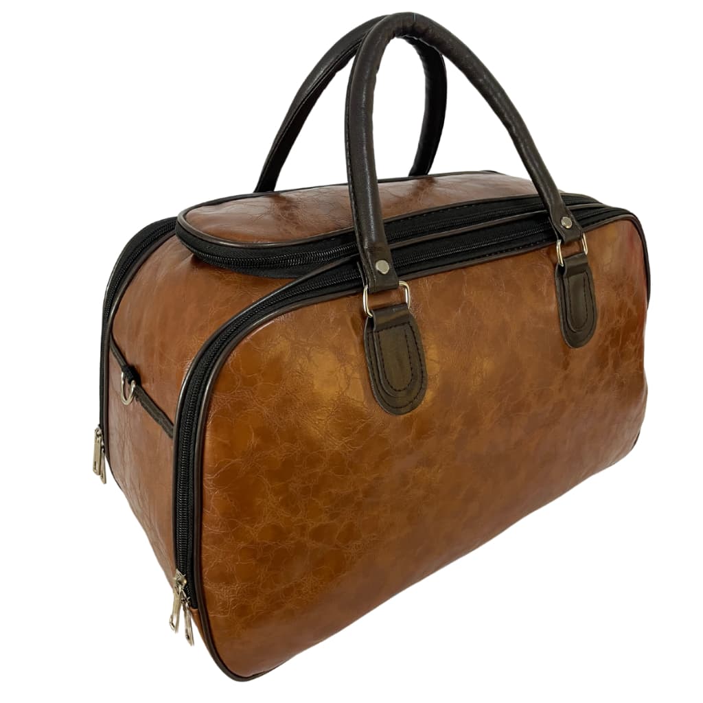 Mala Bolsa de Viagem de Mão Couro Sintetico Bagagem com Compartimento Espacosa