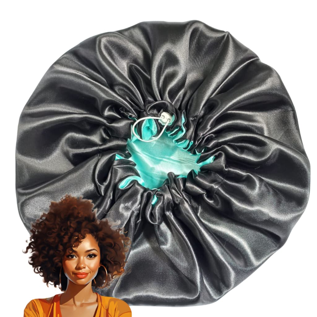 2 TOUCAS DE CETIM EXTRA GRANDE COM REGULADOR TAMANHO