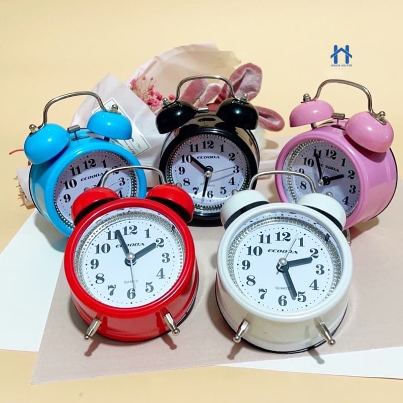 Relogio De Mesa Despertador Retro Vintage Metal Com Luz noturna HH UTILIDADES