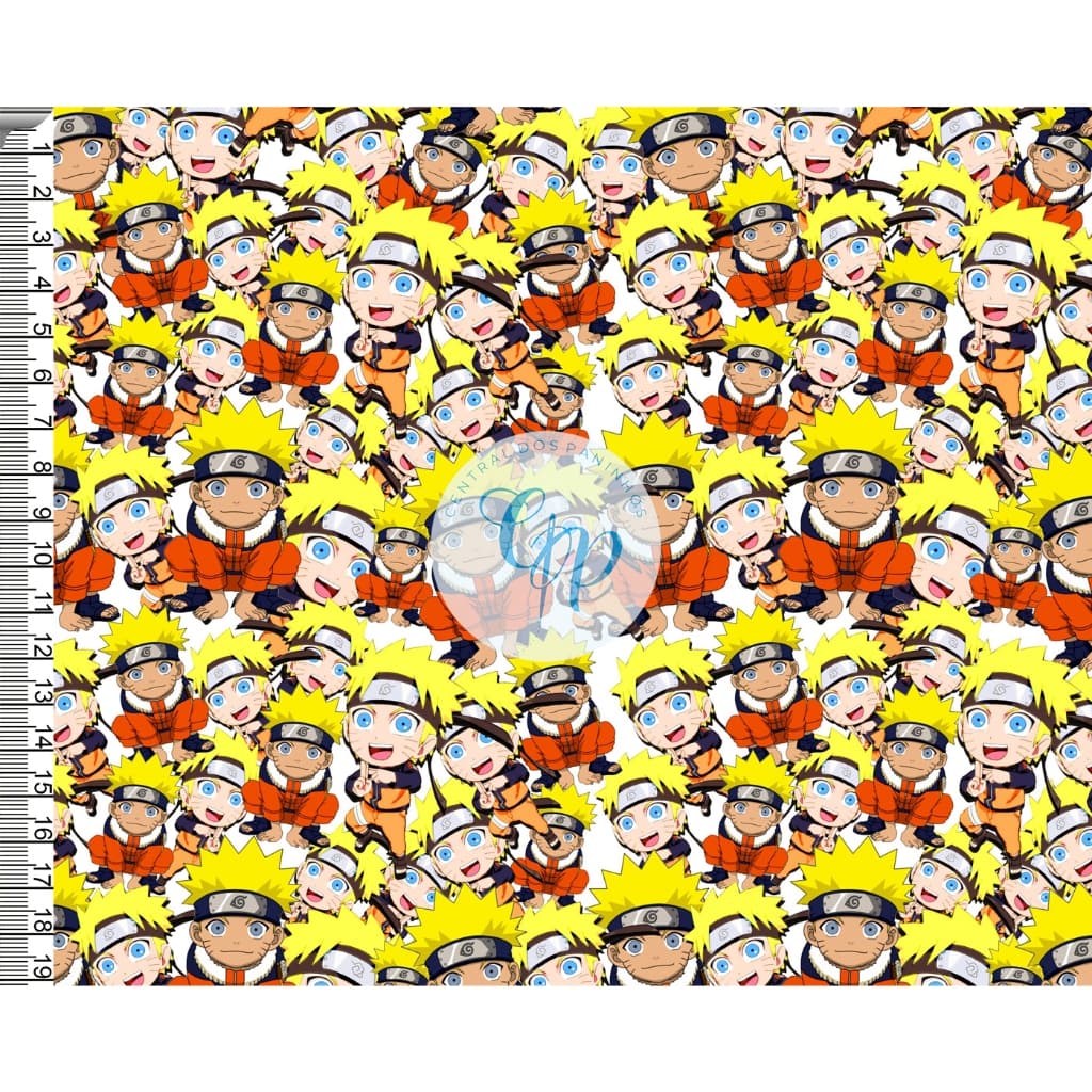 Sintético Doll Estampado - Naruto Kids -  0,50 x 1,38