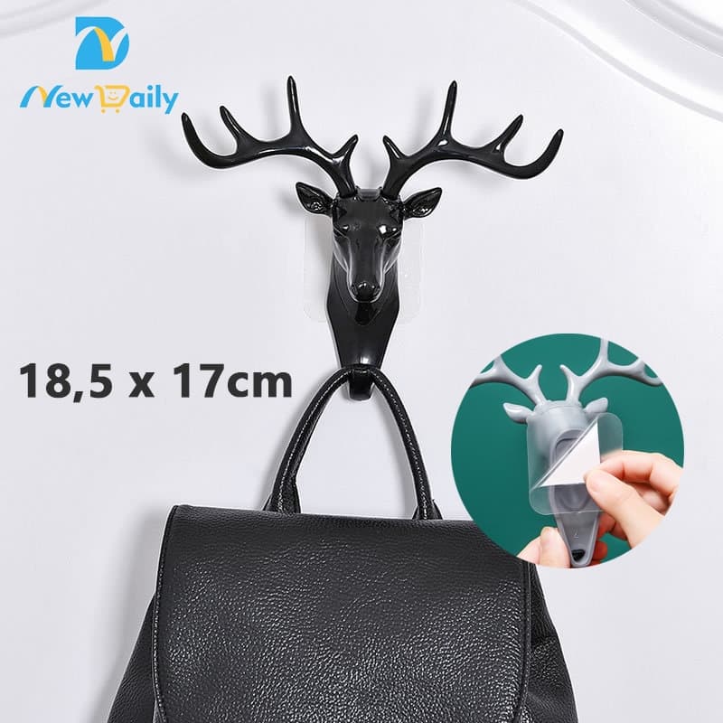 3 Ganchos Adesivo De Parede 18.5*17cm Formato Animal Decoração De Casa Porta Chave BC-43