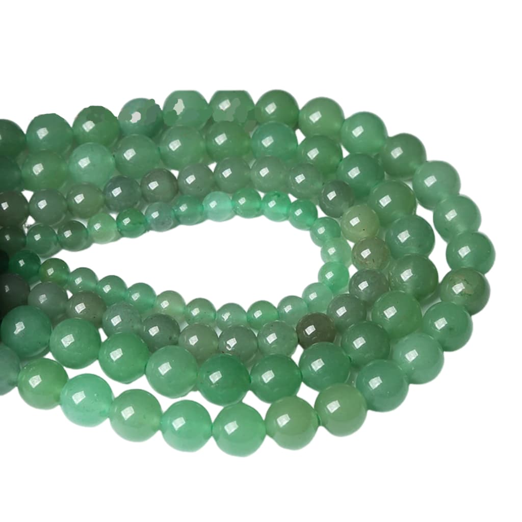Fio De Pedra Natural Quartzo Verde 8mm Aprox 45 Contas P/ Artesanato
