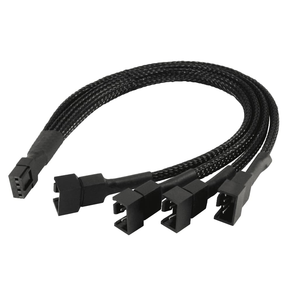 Cabo Extensor Sleeved Multi Fan para 4 Coolers Splitter 3 e 4 Pinos Pwm