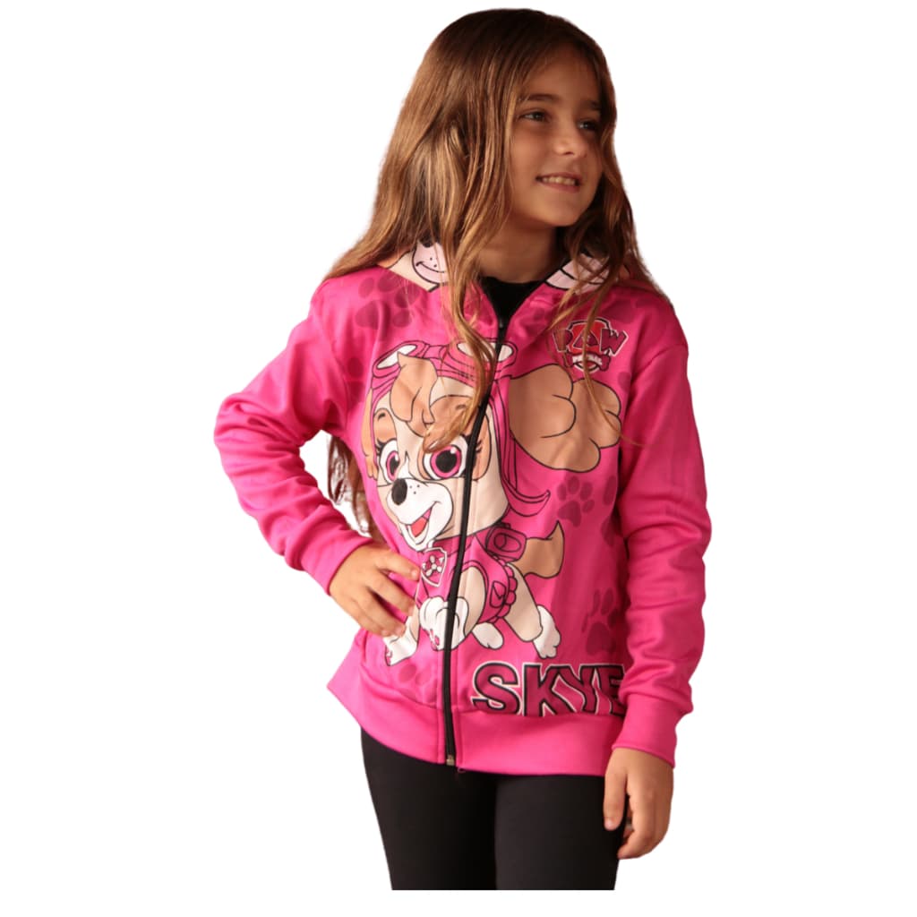 Casaco Moletom Infantil Menina Skye da Patrulha Canina
