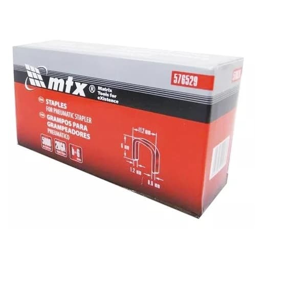 Grampos Para Grampeadores Pneumático 6 Mm Embalagem Com 5.000 Unidades 576529 Mtx